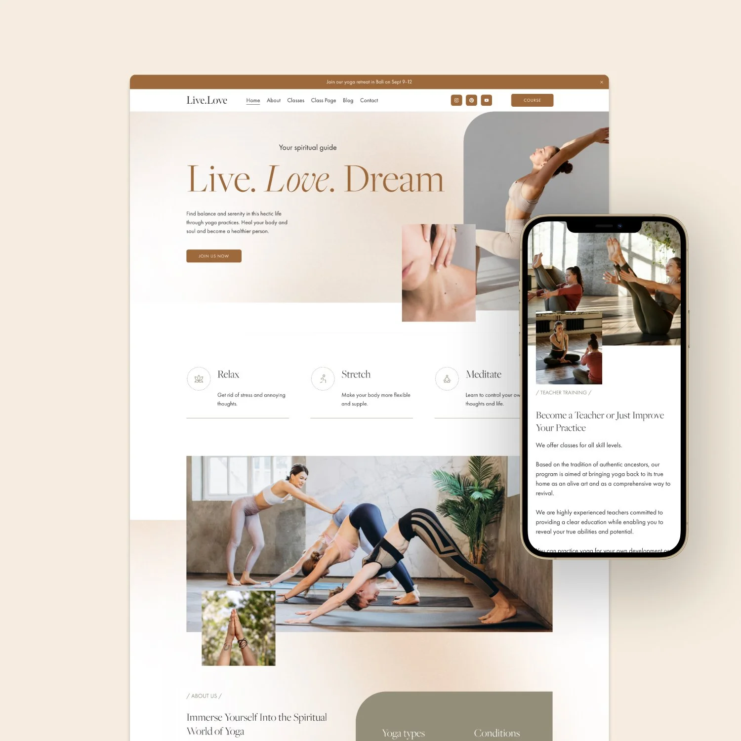 LiveLove – Squarespace 7.1 Fluid Engine