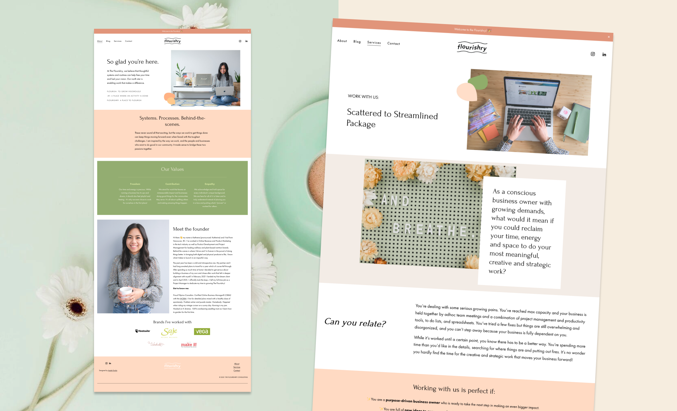 Lively Squarespace Website for a Business Consultant — Applet Studio