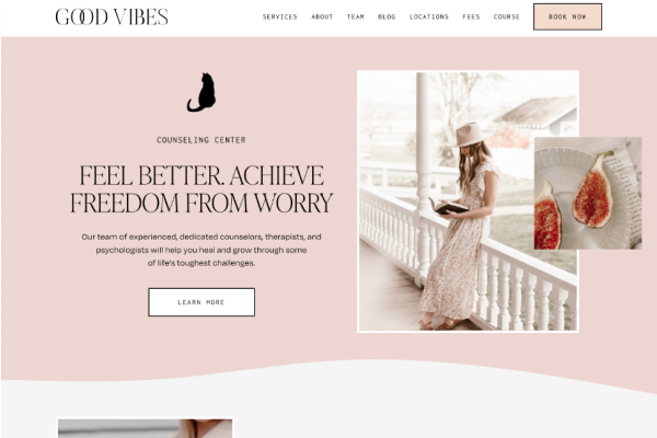 Good Vibes Squarespace template