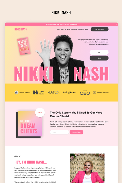 Bright Squarespace Website for a Marketer — Applet Studio