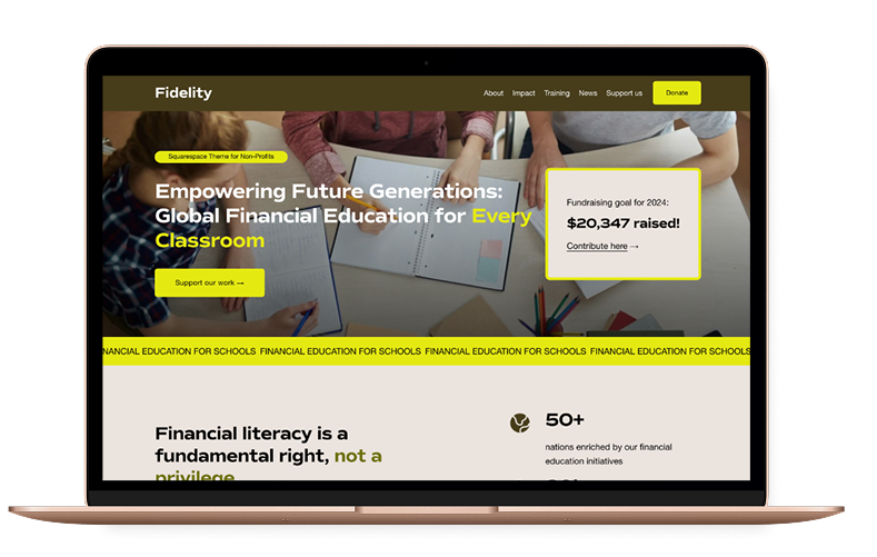 Fidelity Squarespace template for consultancies — established professional website design