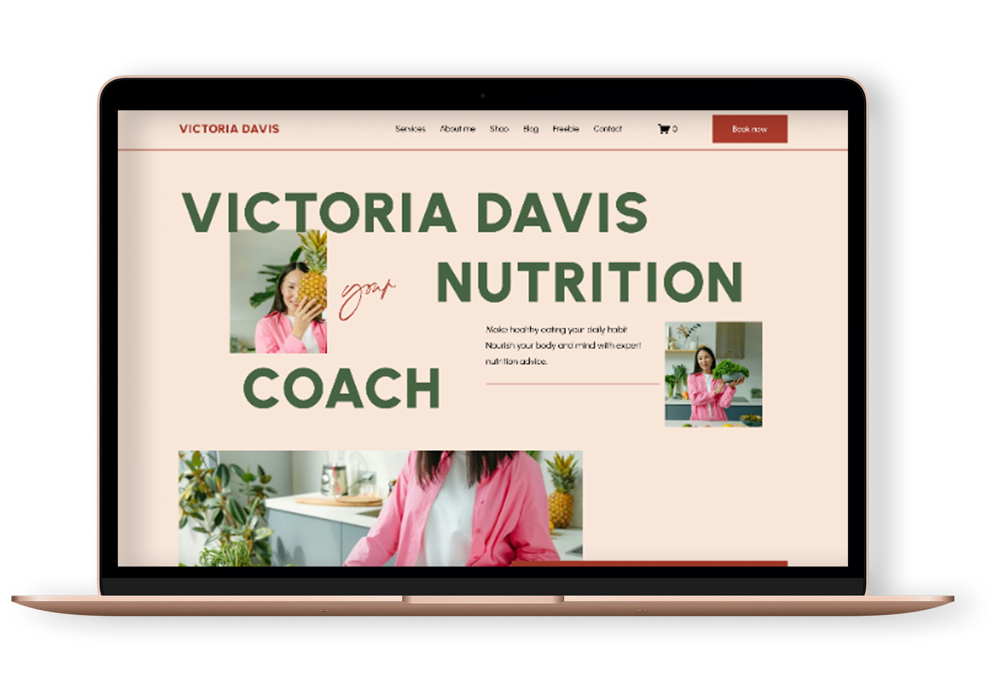 Nourish Squarespace template for health coaches and nutrition therapists