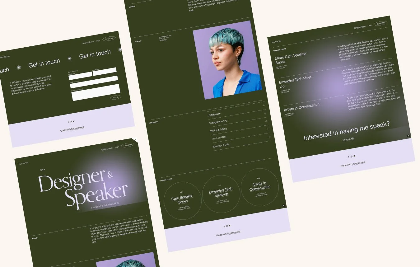 Free Squarespace Template Amal
