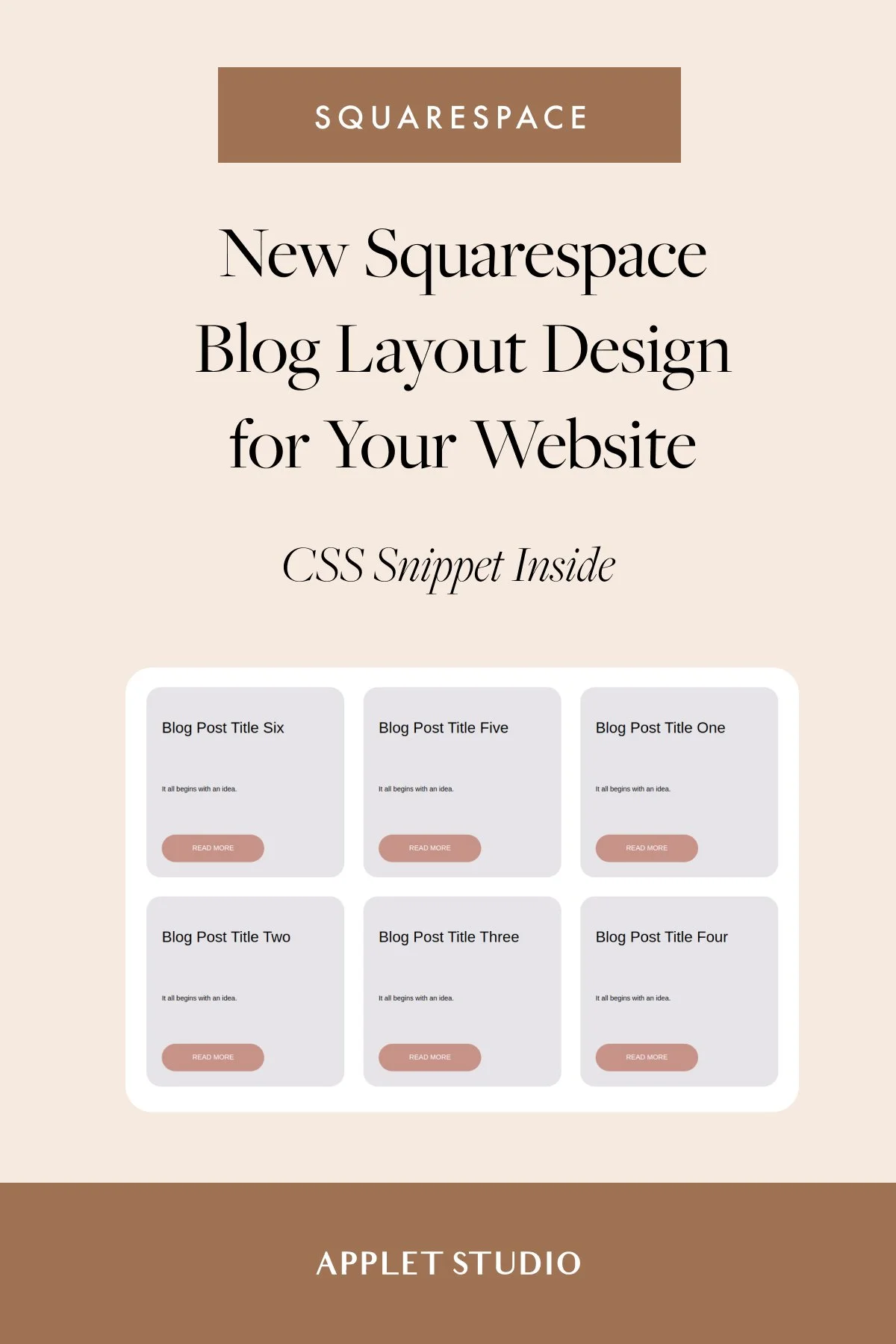 New Squarespace Blog Layout Design for Your Website — Applet Studio
