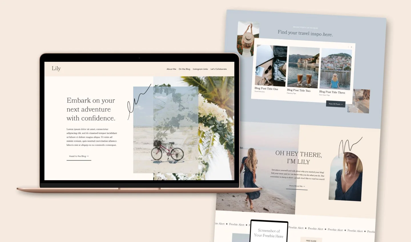 squarespace template for bloggers Lily