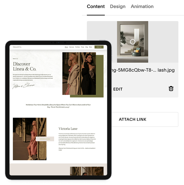 Premium Squarespace real estate website template with editorial design