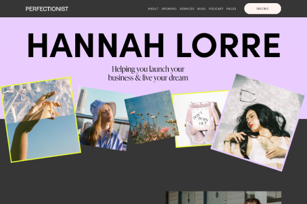Perfectionist Squarespace template