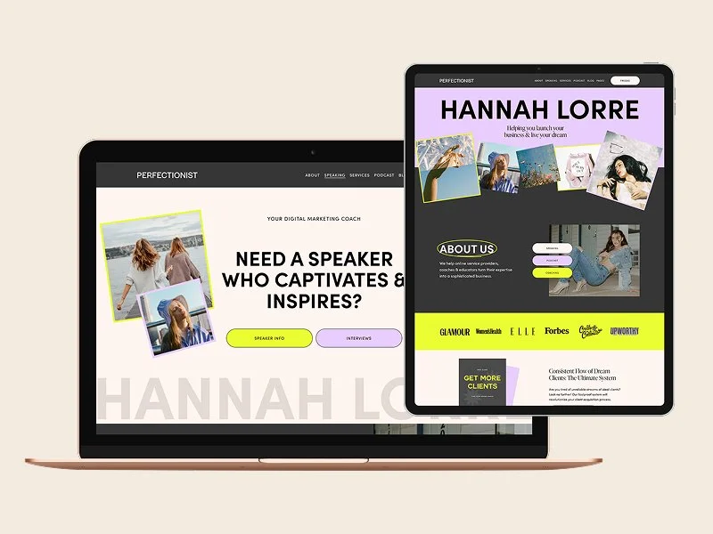 Perfectionist Squarespace template for podcasters