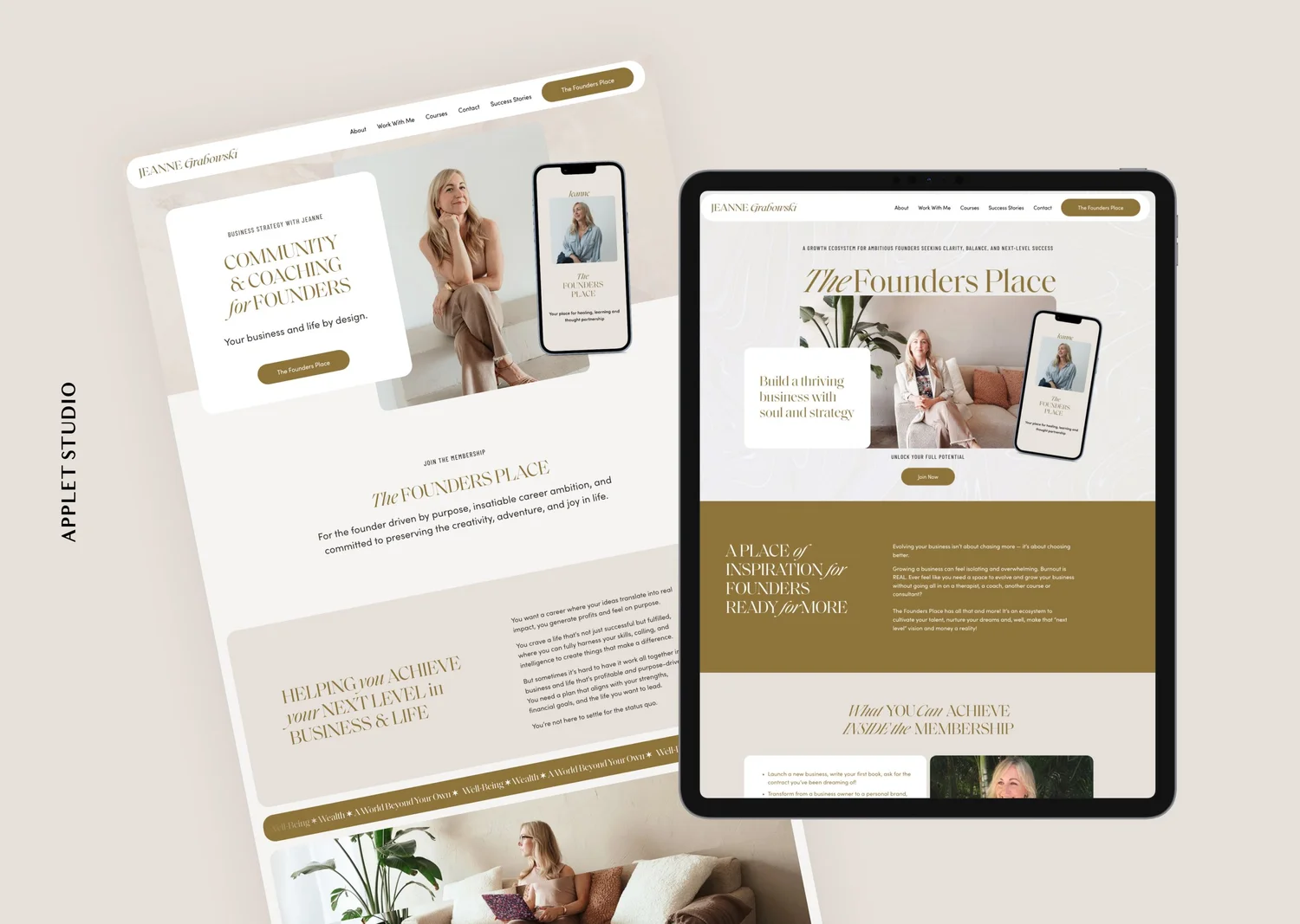 Squarespace and Thinkific Websites for a Business Strategist — Applet ...