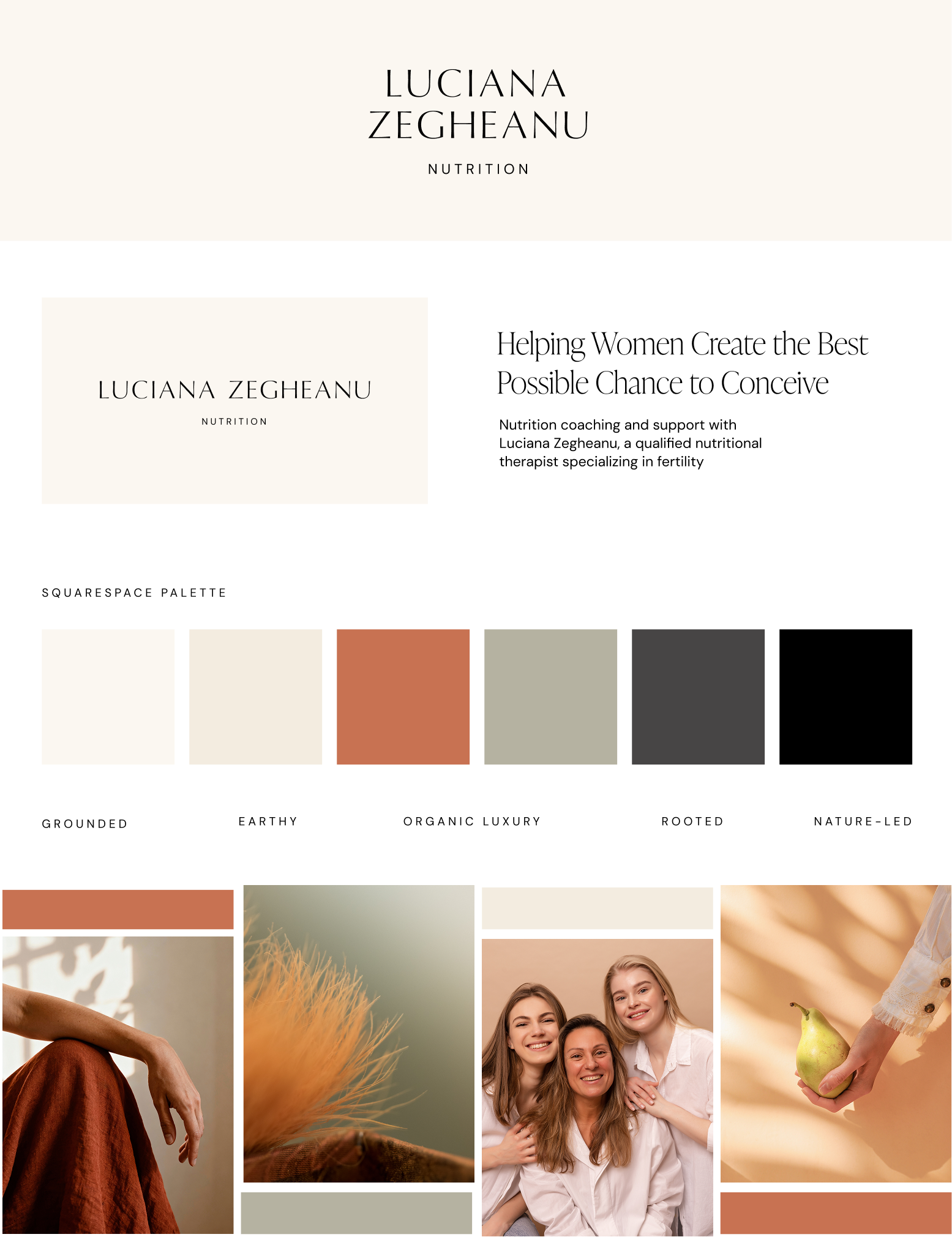 brand moodboard nutritionist