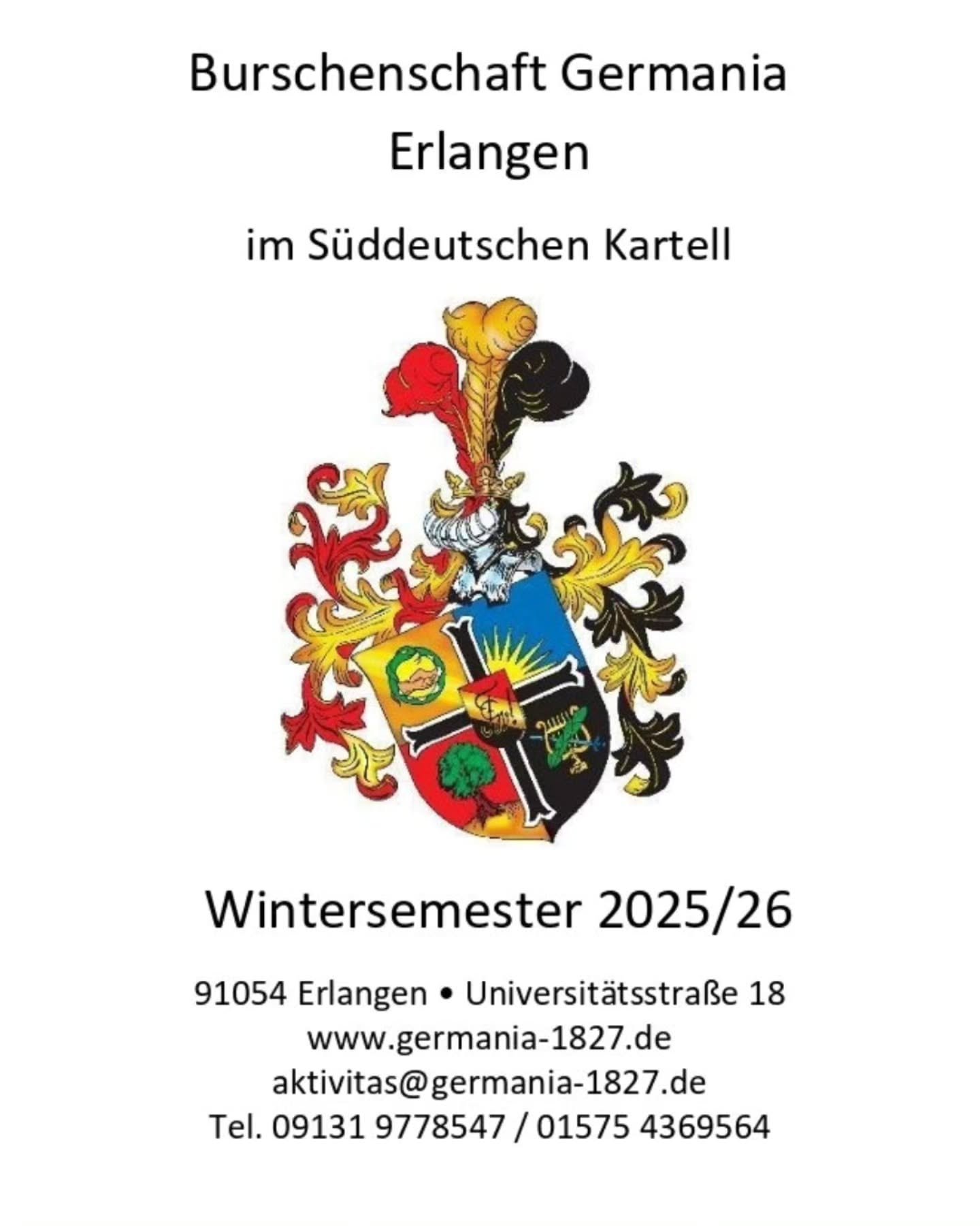 Unser neues Semesterprogramm! Es stehen wieder spannende Veranstaltungen an. Du bist herzlich eingeladen!
#studentenverbindung #student #fau #erlangen #burschenschaft #erstsemester