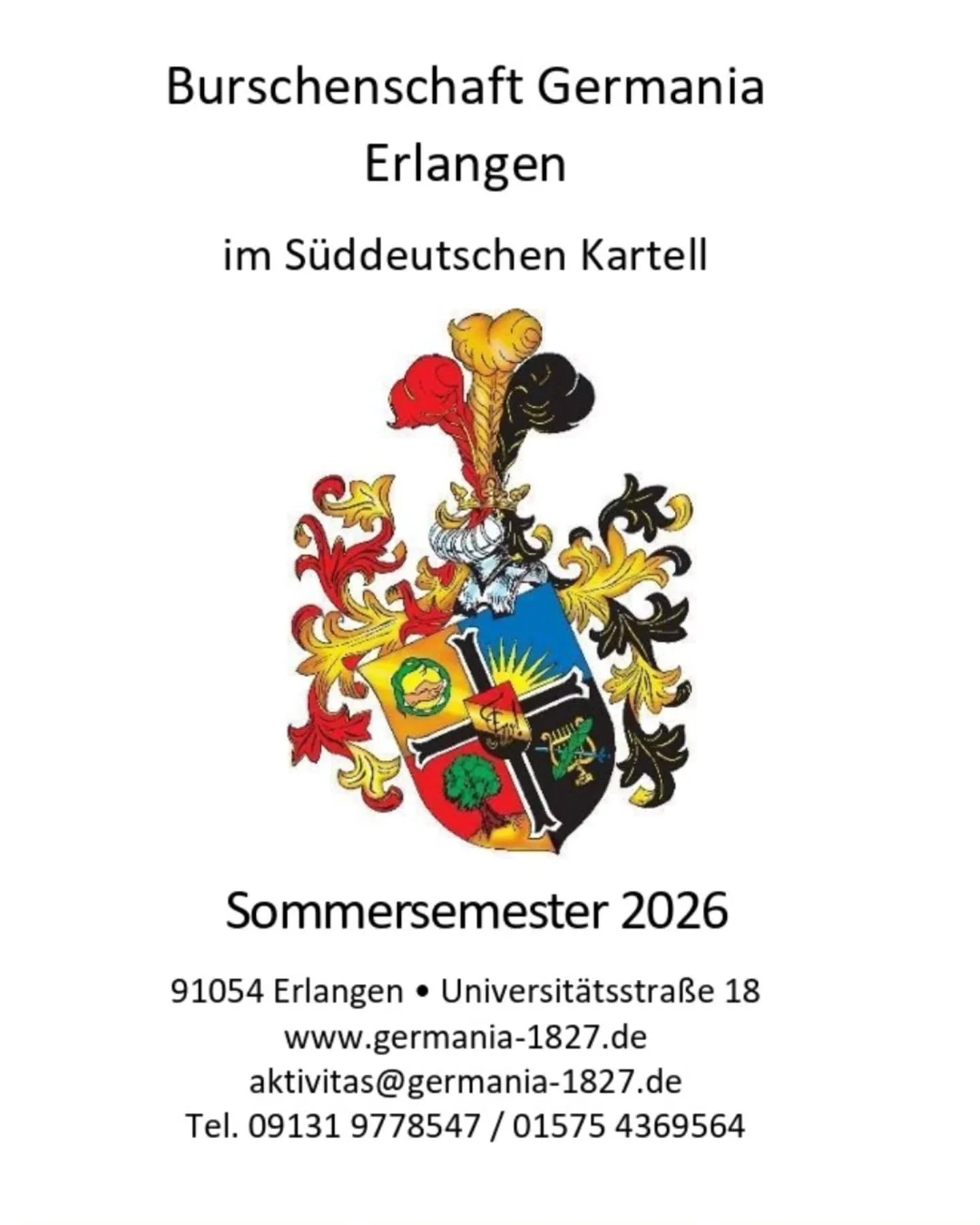Das neue Semesterprogramm ist! Auch im Sommersemester 2026 sind alle herzlich zu unseren Veranstaltungen eingeladen.
#burschenschaft #fau
#erlangen #student