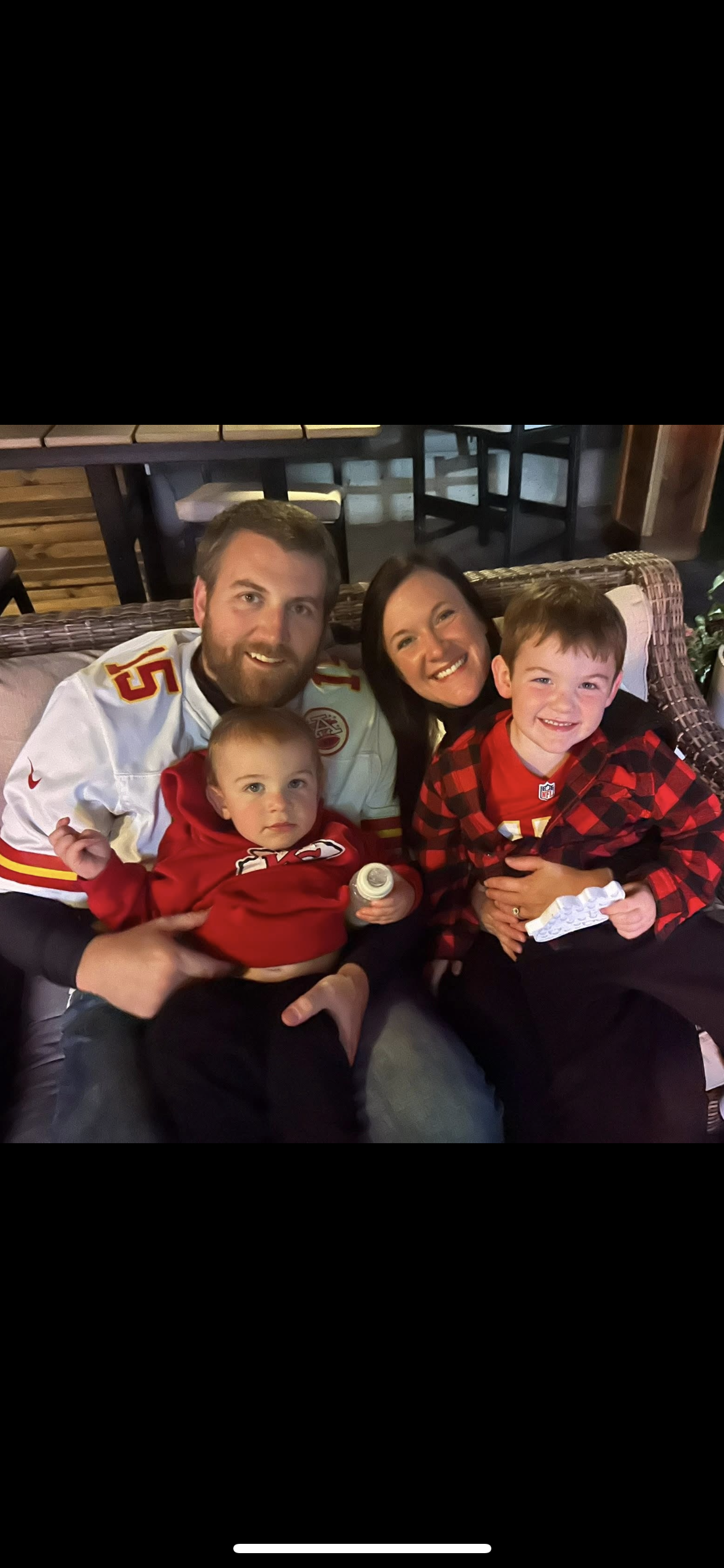 Zach Seaton: The family cheering on the Chiefs.