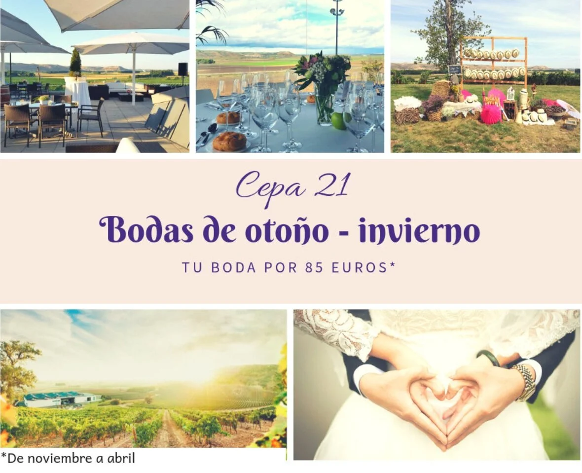 Bodas en otoño e invierno en Cepa 21