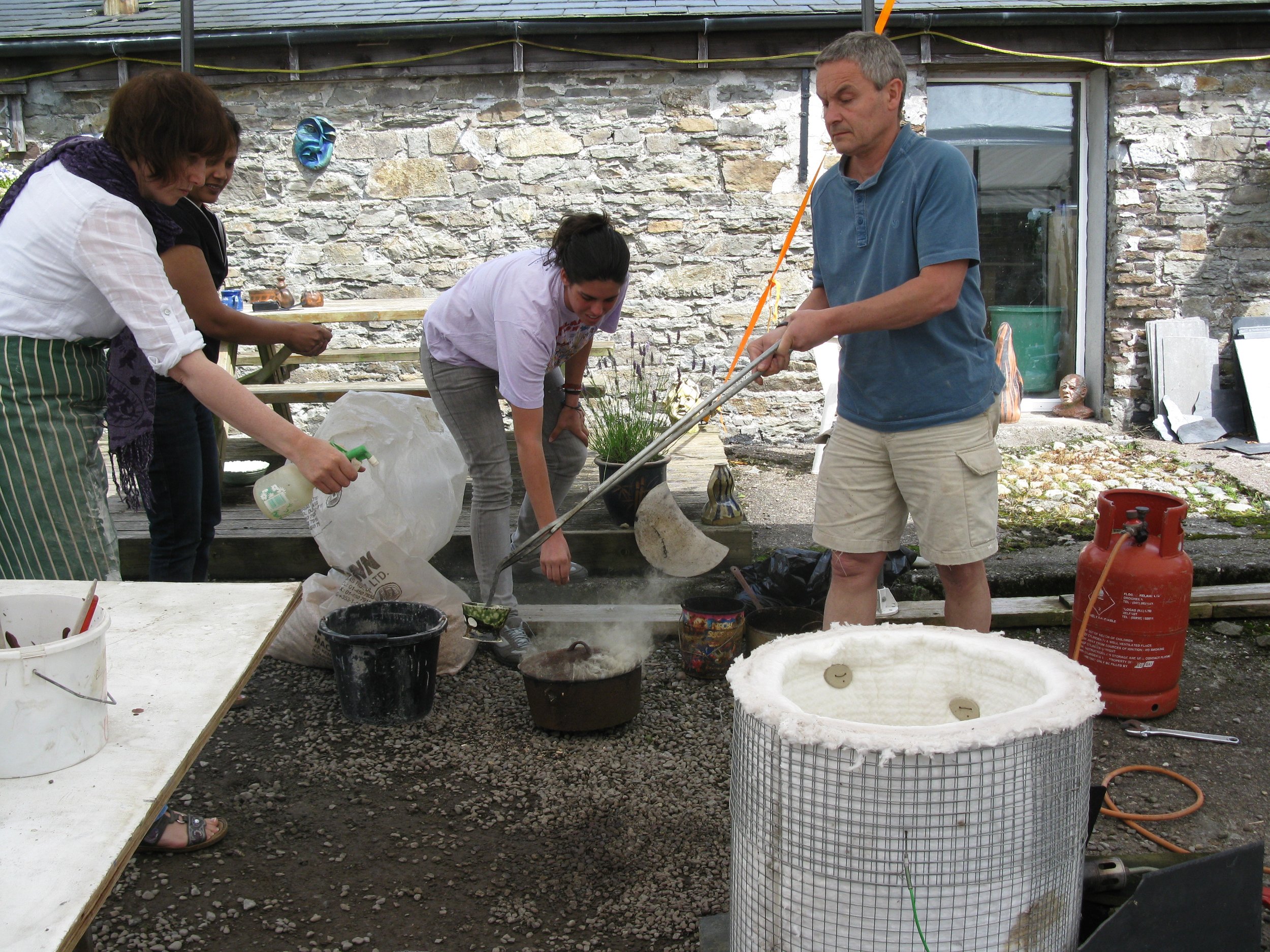 Raku firing during the summer school.jpg