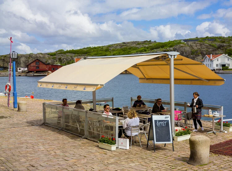 Smart markislösning för restaurang i Göteborg