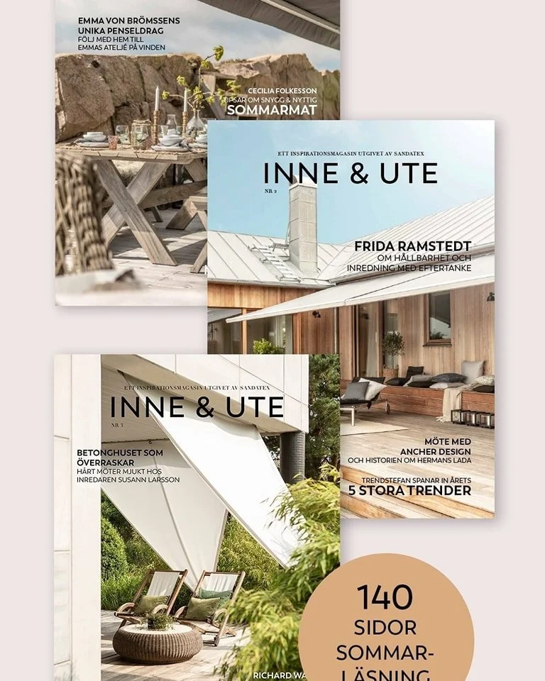 📰 Kommer ni ihåg @sandatex.se magasin Inne & Ute? 
Många sidor med inspirerande texter och bilder. ✅
Vill du ta del av detta fantastiska magasin, välkommen in till vårt showroom i Göteborg så kan du få me