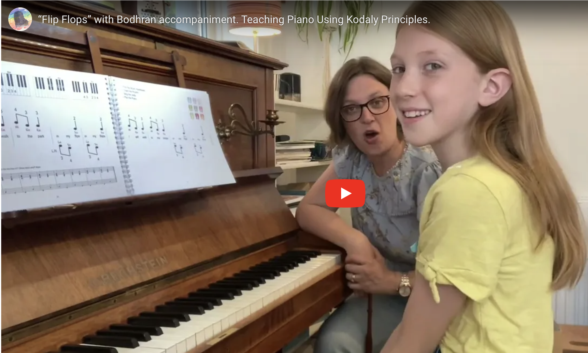 “Flip Flops” PianoForte Level One, with  Bodhran (Irish Drum) accompaniment.