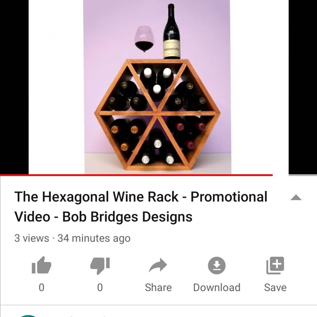 The Wine Rack - Promotional Video

My first video edit is up! Go take a look for a detailed look at my 18 bottle hexagonal wine rack.

It's a bit rough around the edges as videography is one of my weakest skills, but I'm looking forward to working ha