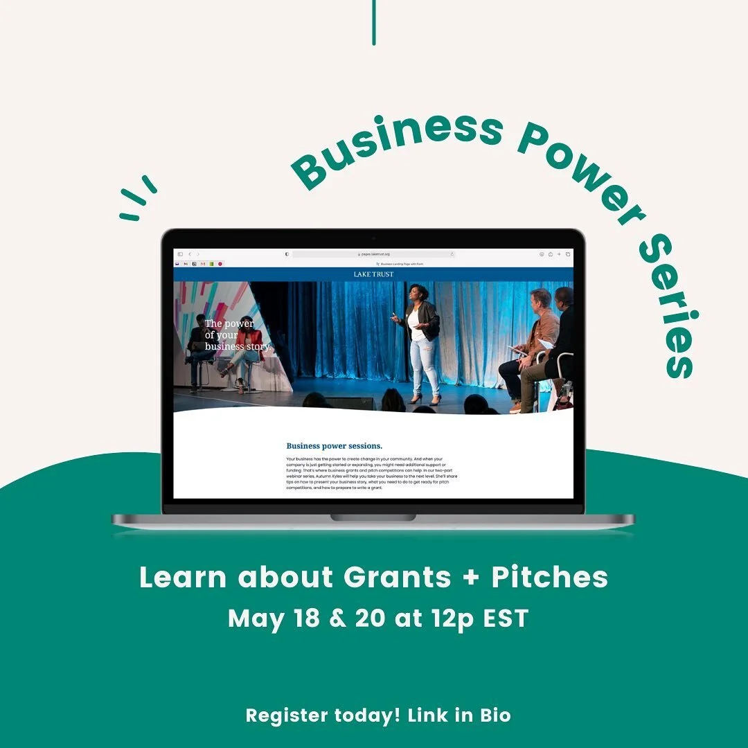 I'm SOOO excited to be partnering with 
Lake Trust Credit Union to be leading their Business Power Series May 18 + 20! Join me for two amazing workshops where I share ALL THE DEETS on how I raised $400,000 in capital.⠀⠀⠀⠀⠀⠀⠀⠀⠀
⠀⠀⠀⠀⠀⠀⠀⠀⠀
Side note: th