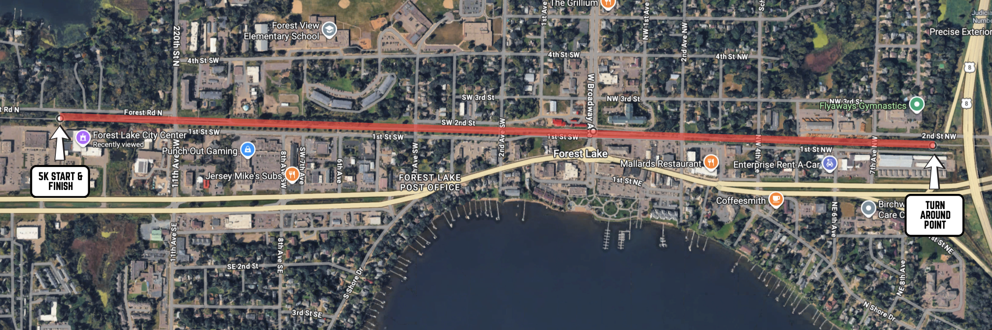 Race Route for 2026 5k