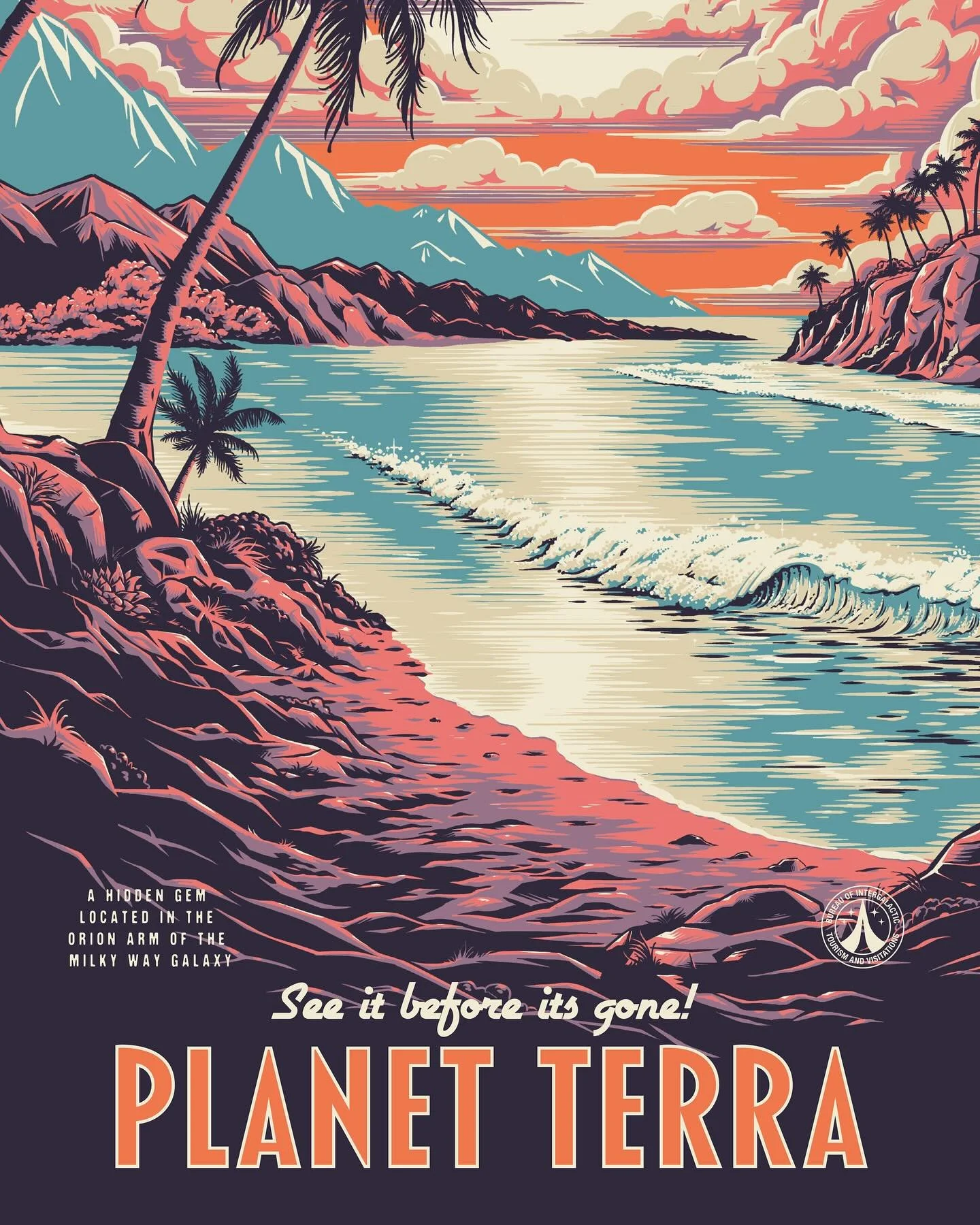 Worked on a chill beach scene illustration recently. Here&rsquo;s a view of the details 🌊🏝️

#beach #waves #illustration #graphicdesign