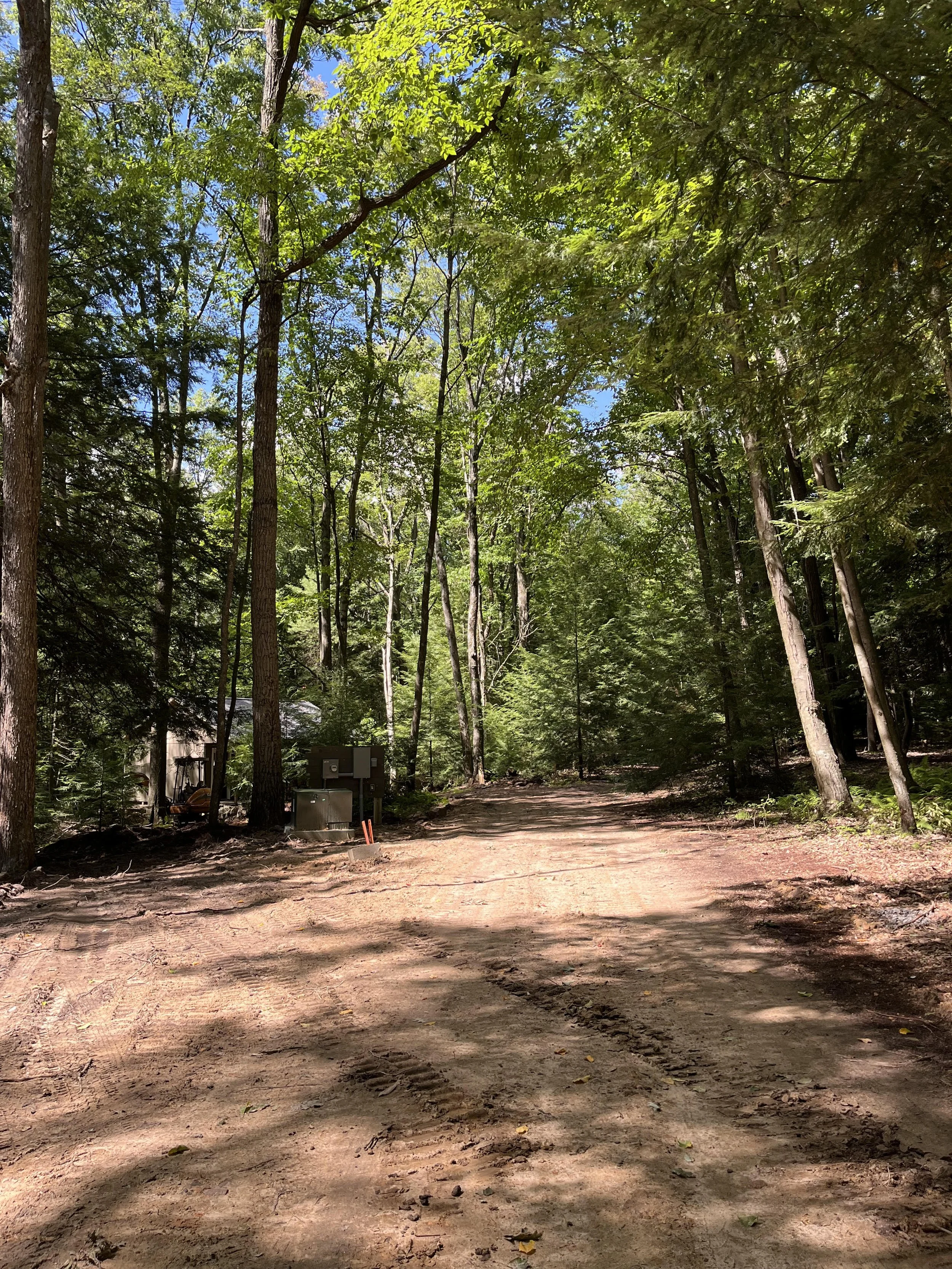 completed dirtwork for cabin in clarion county pa