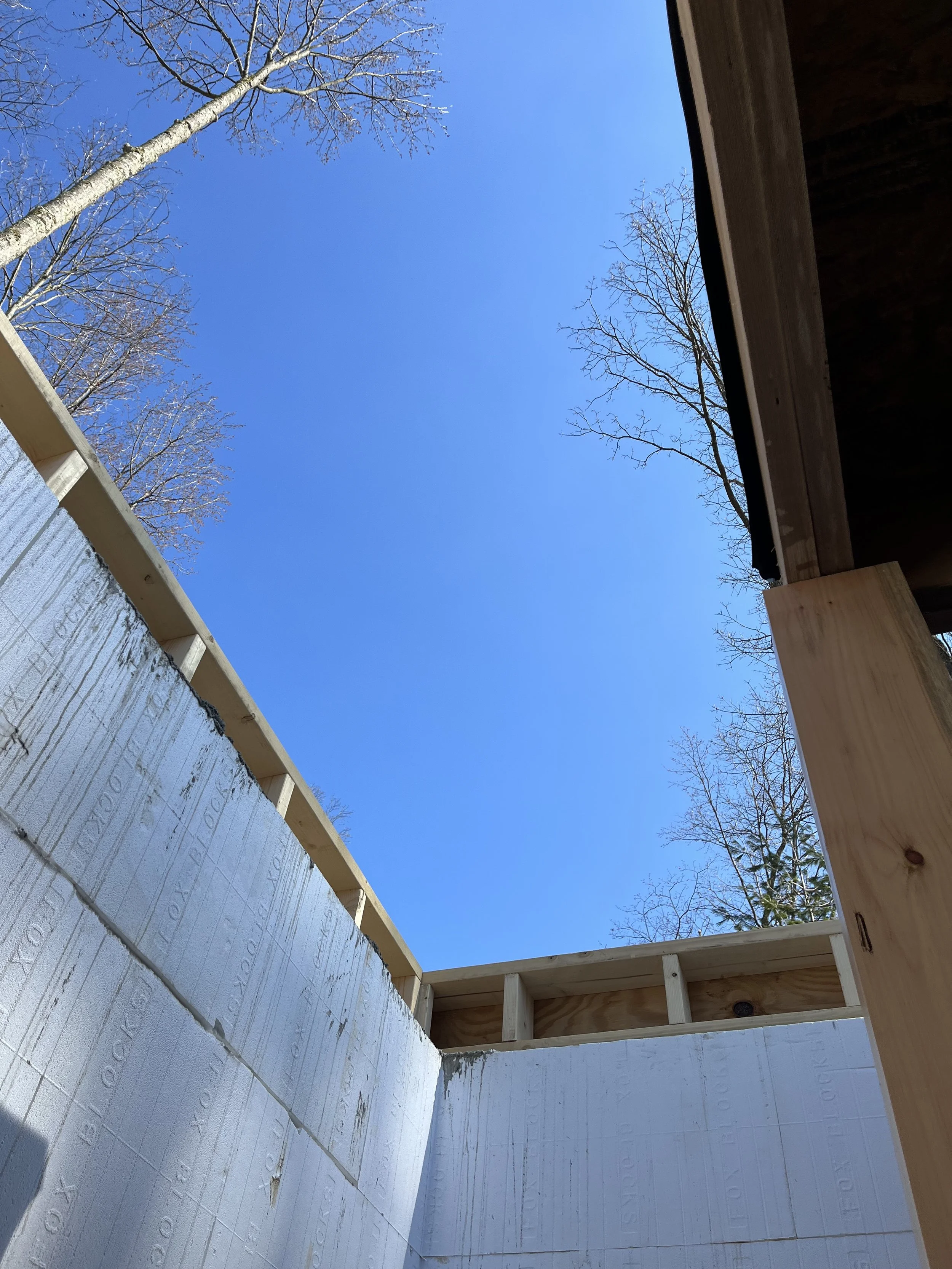 Shot from the basement looking up