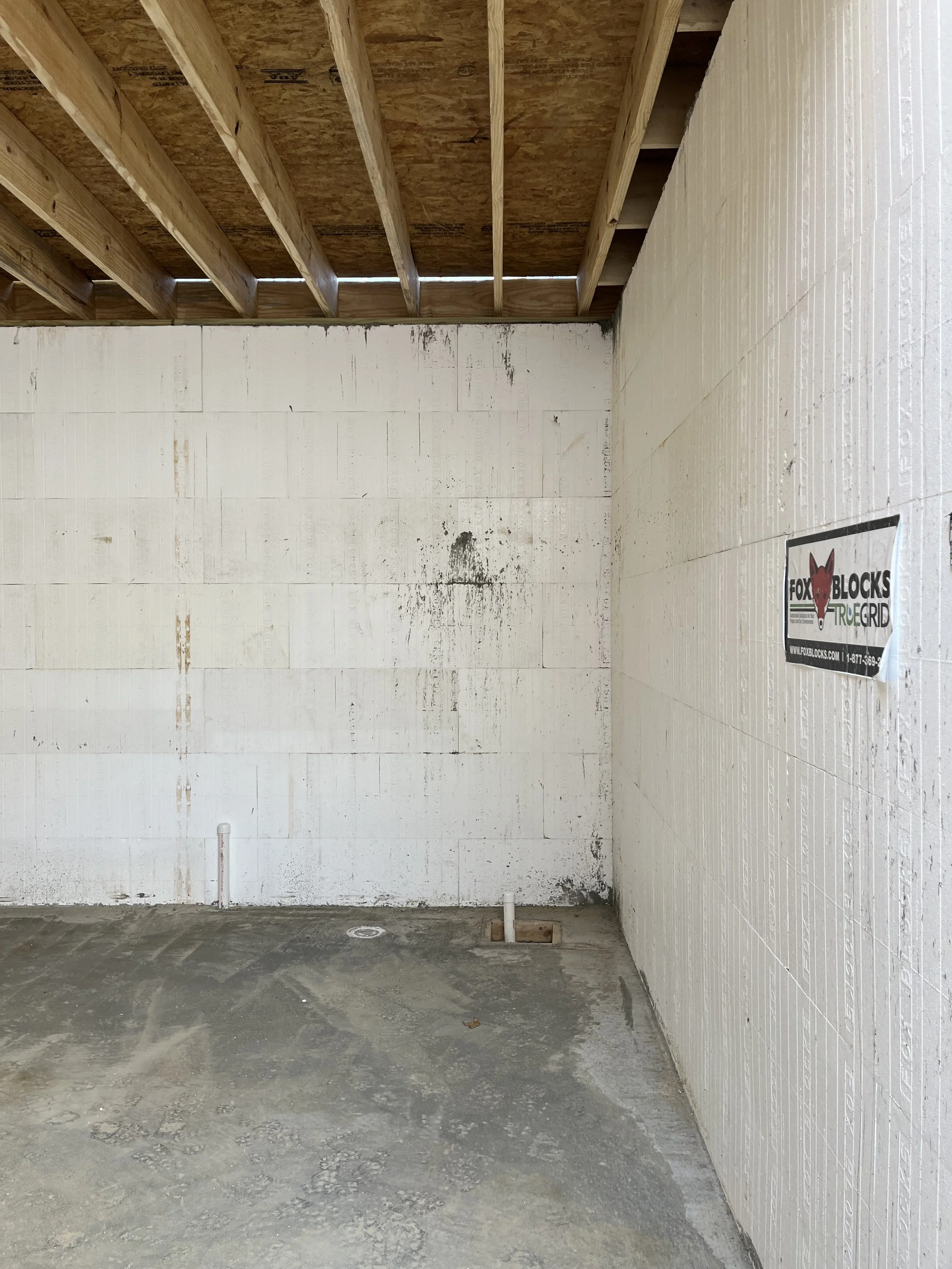 Fox Blocks foundation in progress