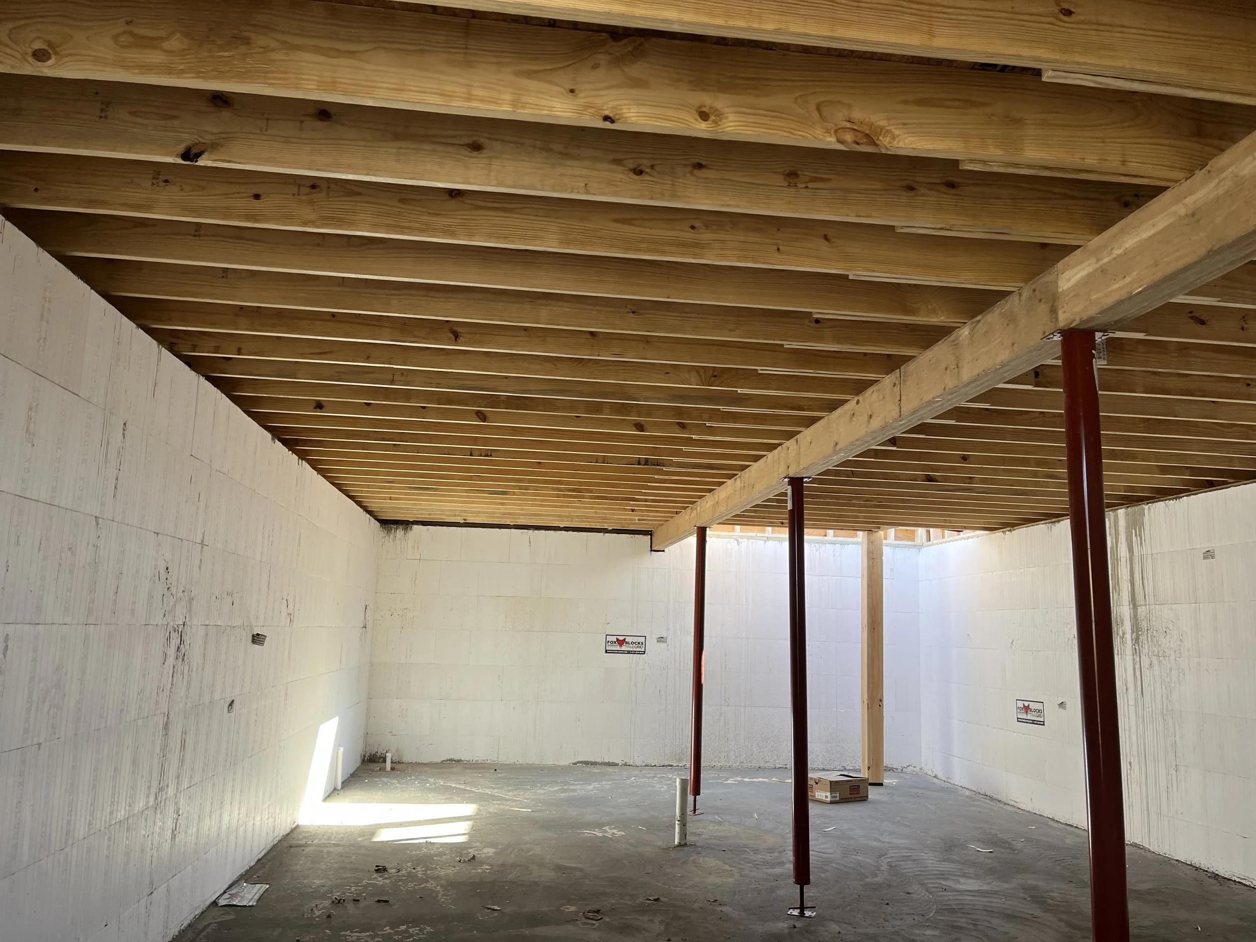 foundation with deck plate on