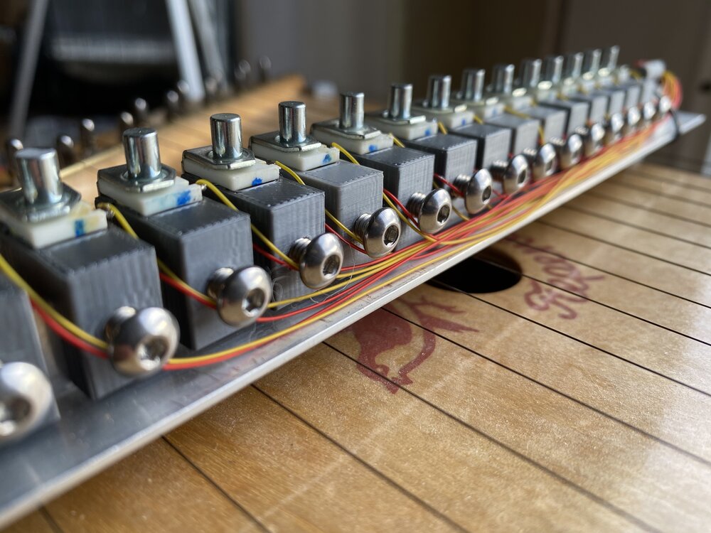 Solenoids mounted above Music Maker
