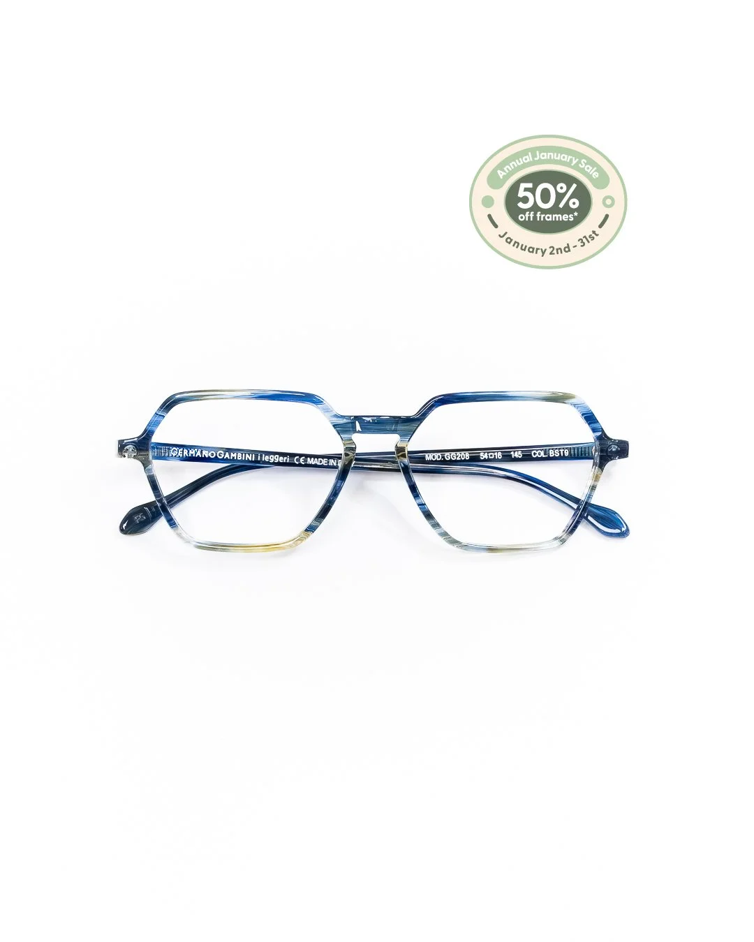 Looking for something different? 🤔🩵👓 Check out this striated tortoise from Germano Gambini! A fun shape and colour for a unique look!