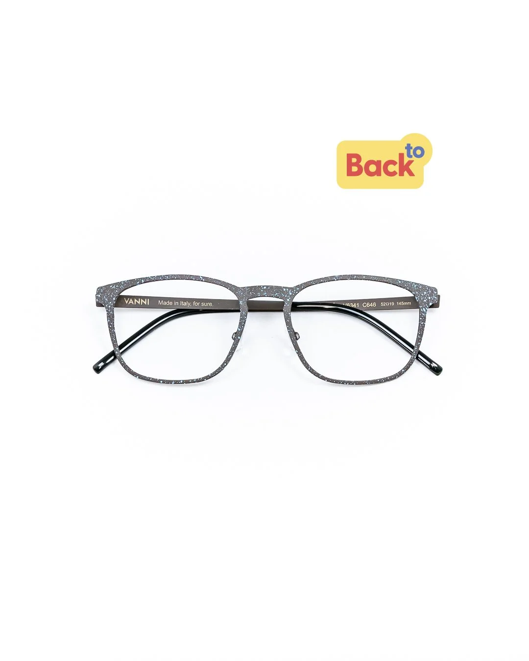 Check out the cool texture on this Vanni! 🤓💙👓 Never shy about trying new techniques, Vanni has created something unique with a splatter effect on this metal frame!