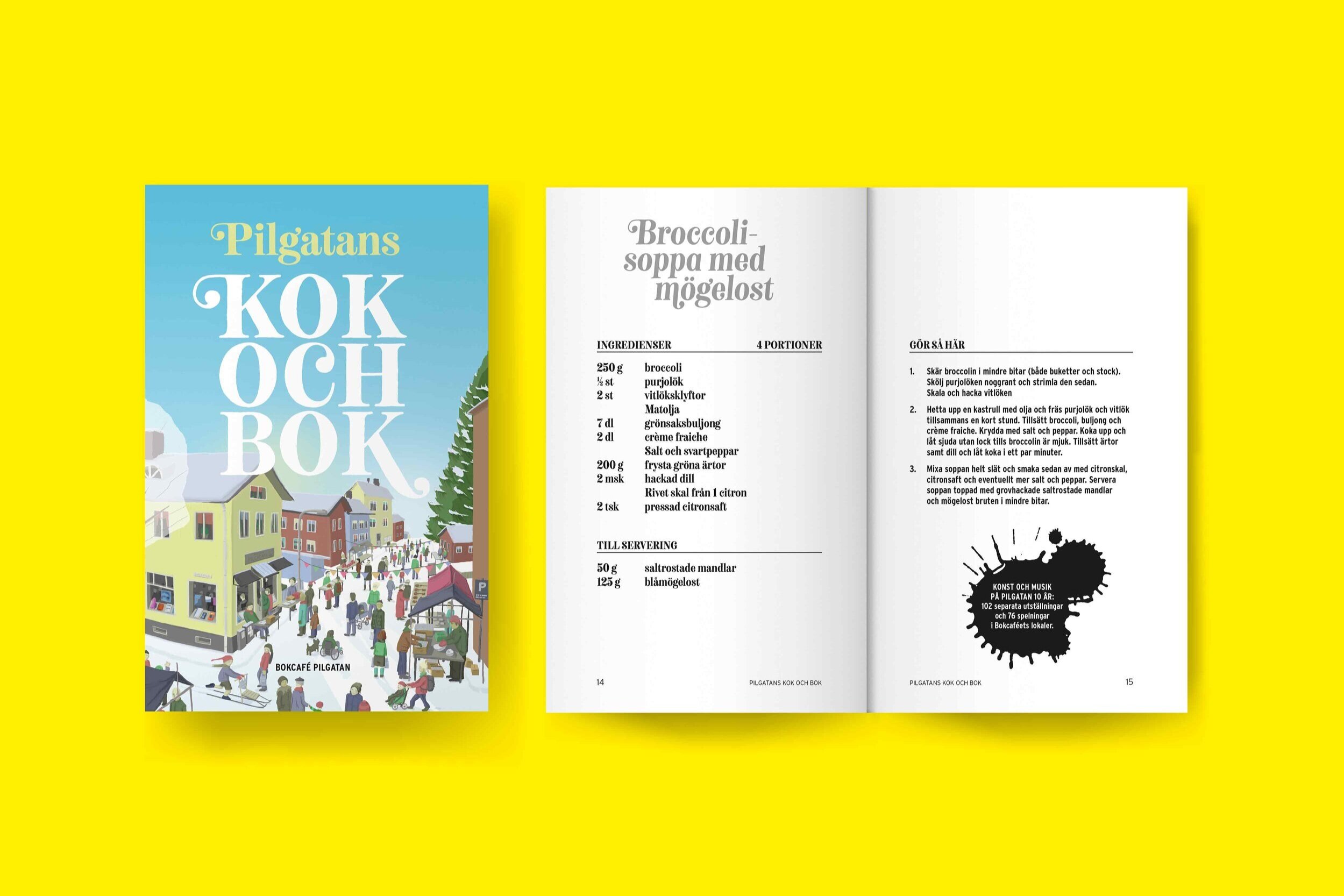 Grafisk design, »Kok och bok«, Bokkafé Pilgatan