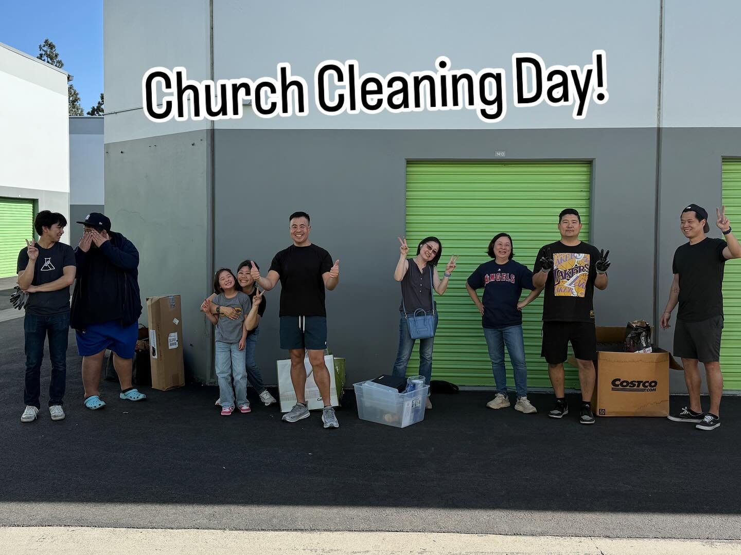Church family in action! Thank you for coming out today everyone!