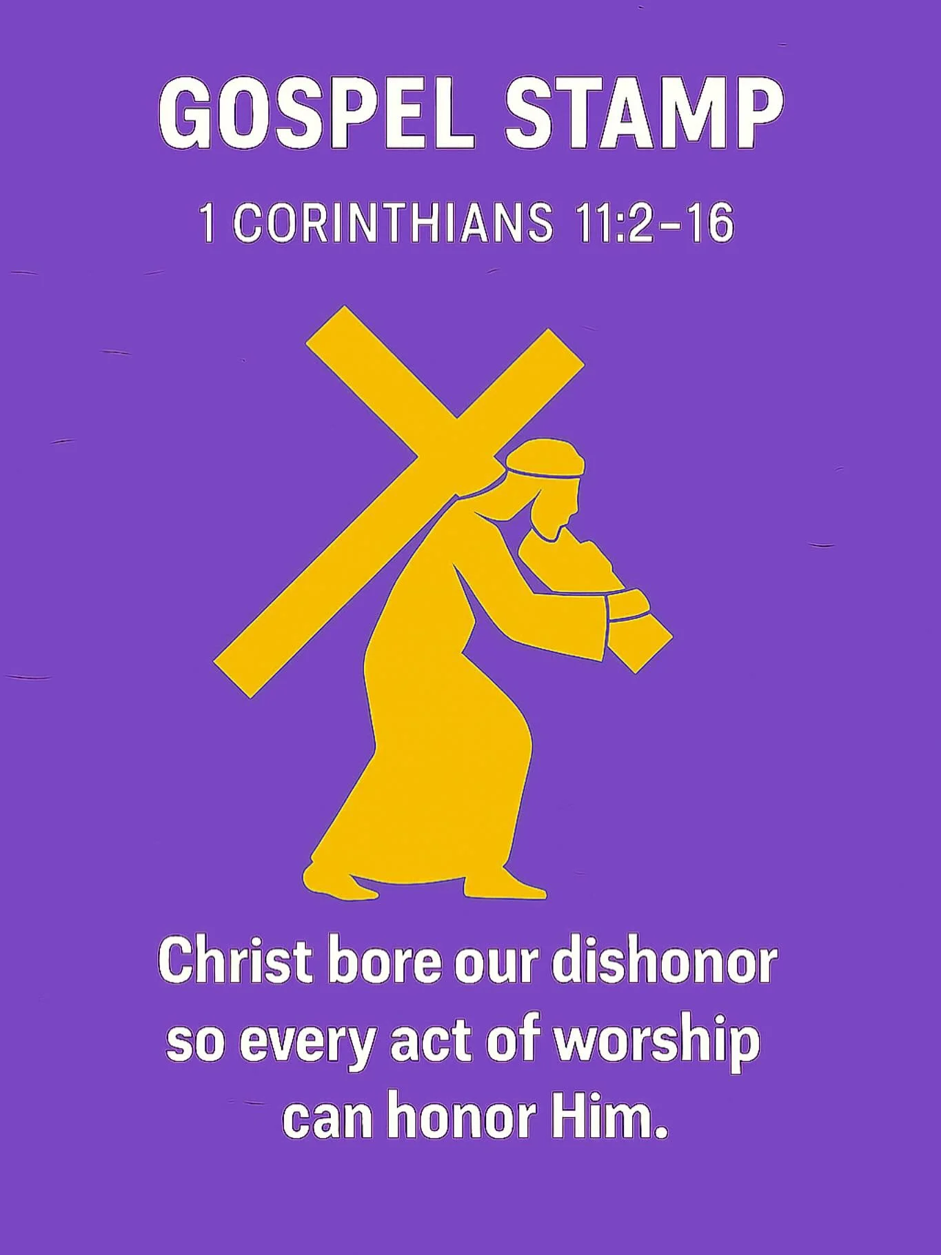 Gospel stamp from this past Sunday&rsquo;s sermon. Visit our website for the latest sermon.