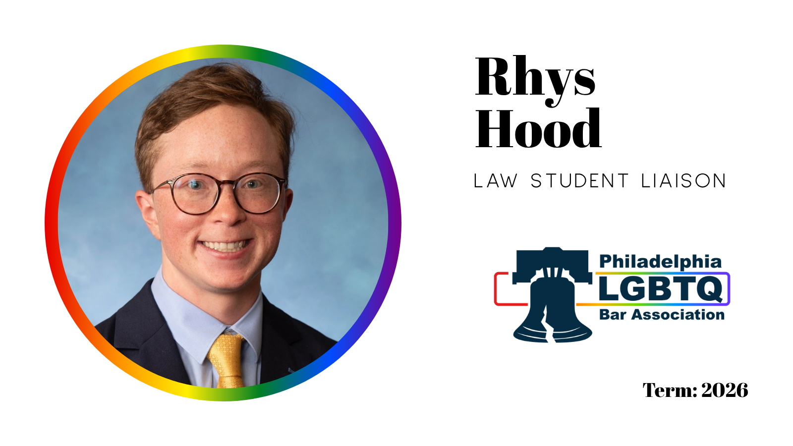 Rhys Hood, Law Student Liaison | Term: 2026