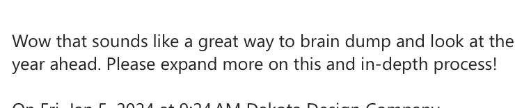 Close-up of a printed document. Katie McFarlan Dakota Design Company best client process templates for interior designers