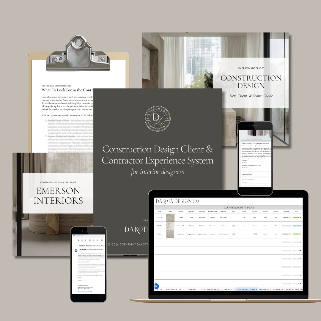 Construction Design Client & Contractor Experience System