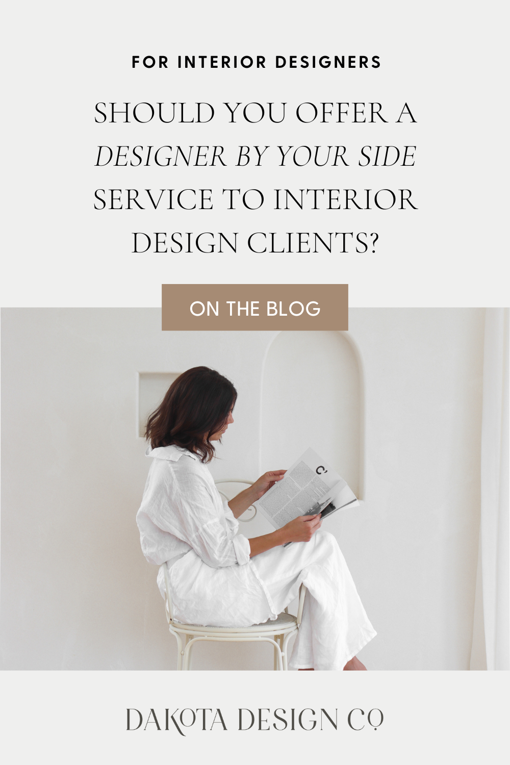 Dakota design company, Should You Offer a Designer by Your Side Service to Interior Design Clients, women on chair reading a book