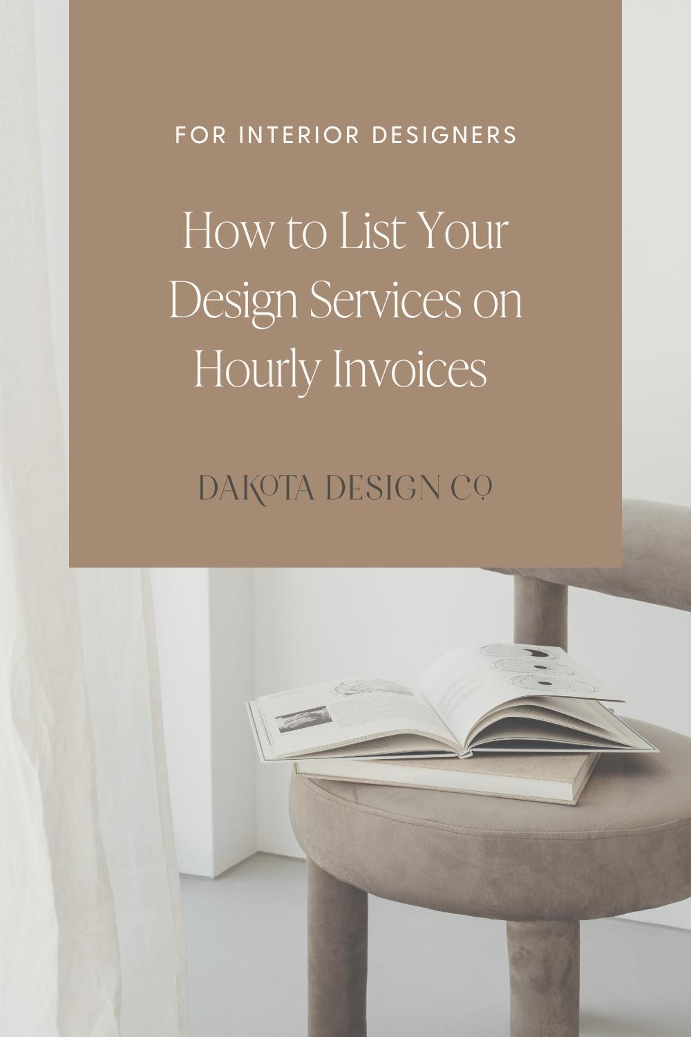If you charge hourly for your interior design services, you’ll need to track your time and create invoices that outline the services performed and how many hours those services took. Sounds simple, but determining how to list design services
