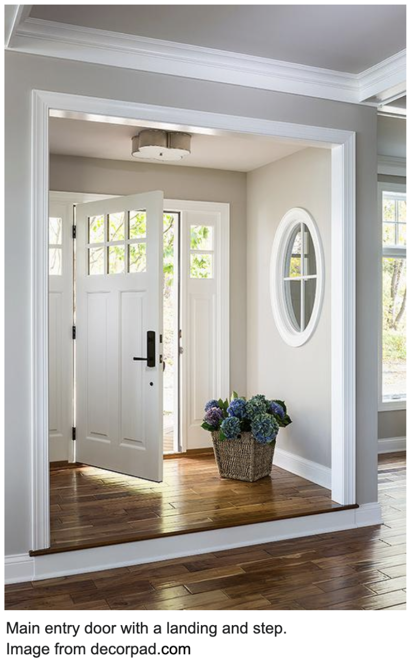 Main entry door with a landing and step, Best Blog For Interior Designers, Dakota Design Co..png