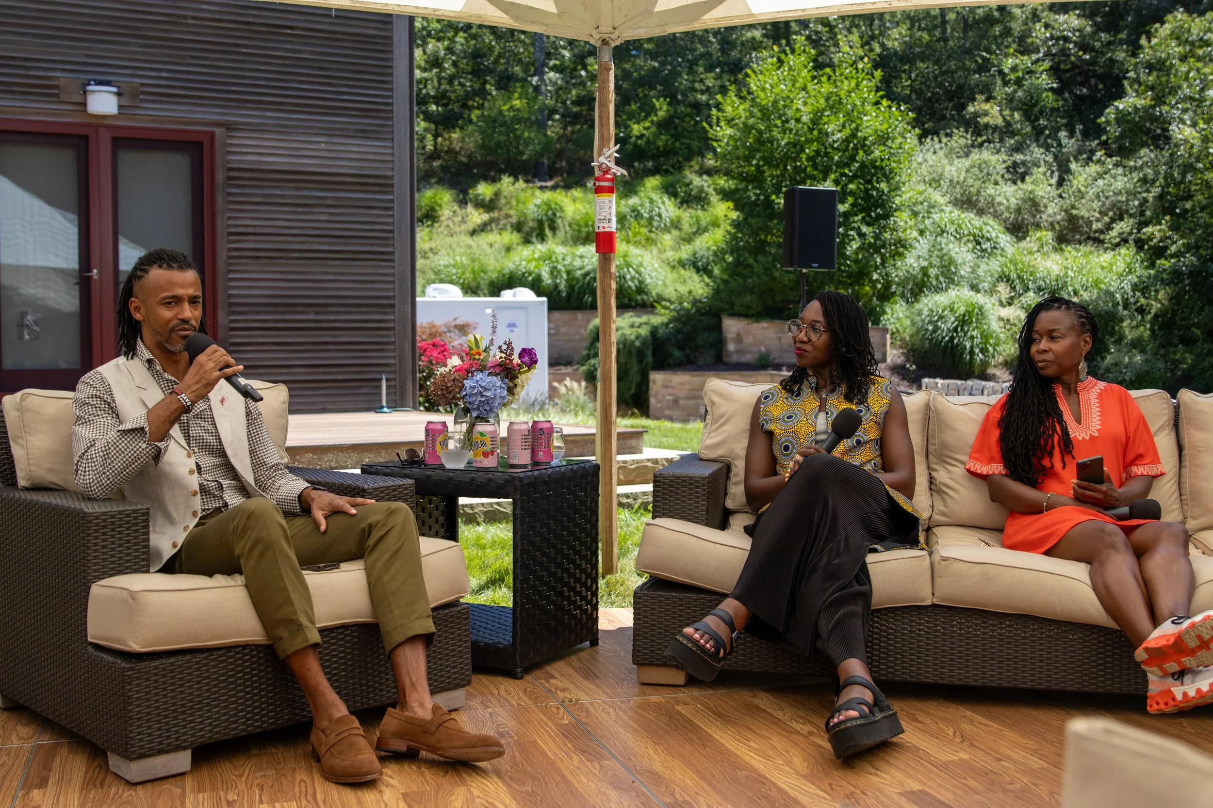 The 3 panelists for the M4BL x CBCF event in Martha's Vineyard