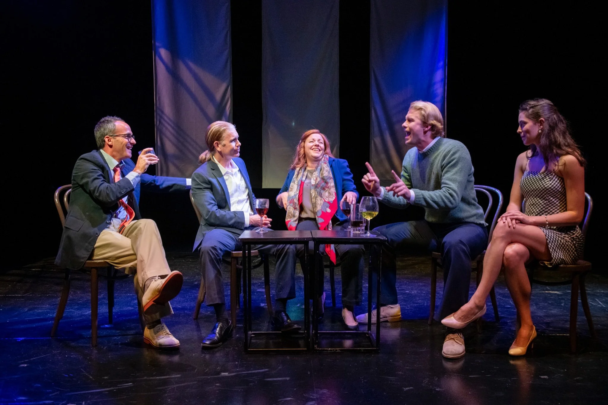 Chris Marshall (Hugh), David Barlow (Colin), Tara Giordano (Ruby), Teddy Best (Jerry), Wynn McClenahan (Grace)