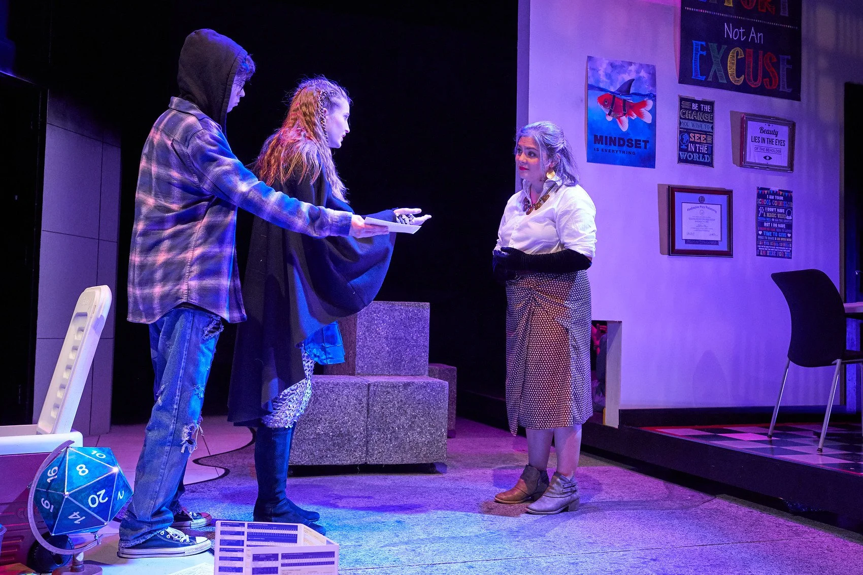 Gibson Grimm (Chuck), Maggie Connolly (Tilly), Bella Costantino (me) (Agnes)