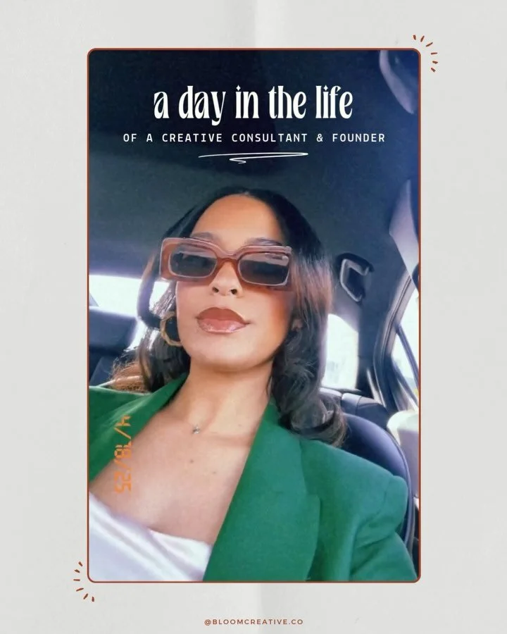 // a day in the life: creative consultant + founder edition 🤓

everyday is different! but what&rsquo;s consistent is: wellness, connection, creative down time, getting outside, and deep work sessions. it&rsquo;s all about balance. 🧘🏽&zwj;♀️ 

woul