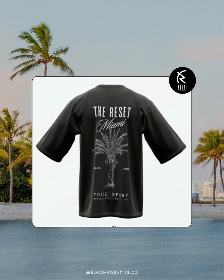 // quick t-shirt merch design for @zoezisport&rsquo;s &lsquo;The Reset&rsquo; event at Hyrox Miami in April 🌴😎

#swipe