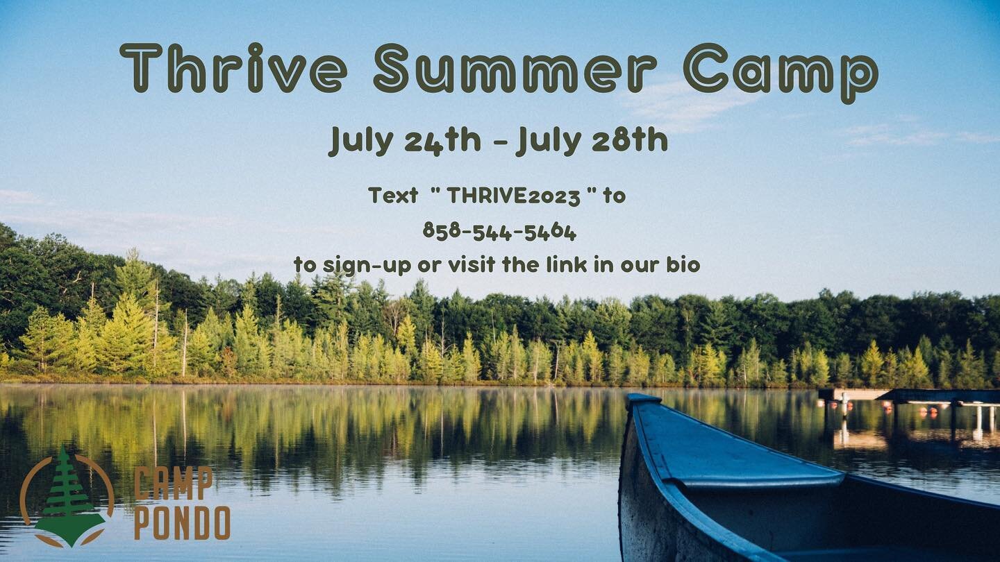 Summer Camp Sign-Ups are live!☀️🏕️🙌🏽 This year we&rsquo;re going to Camp Pondo from July 24th-28th. Text the number above or visit the link in our bio to sign-up!