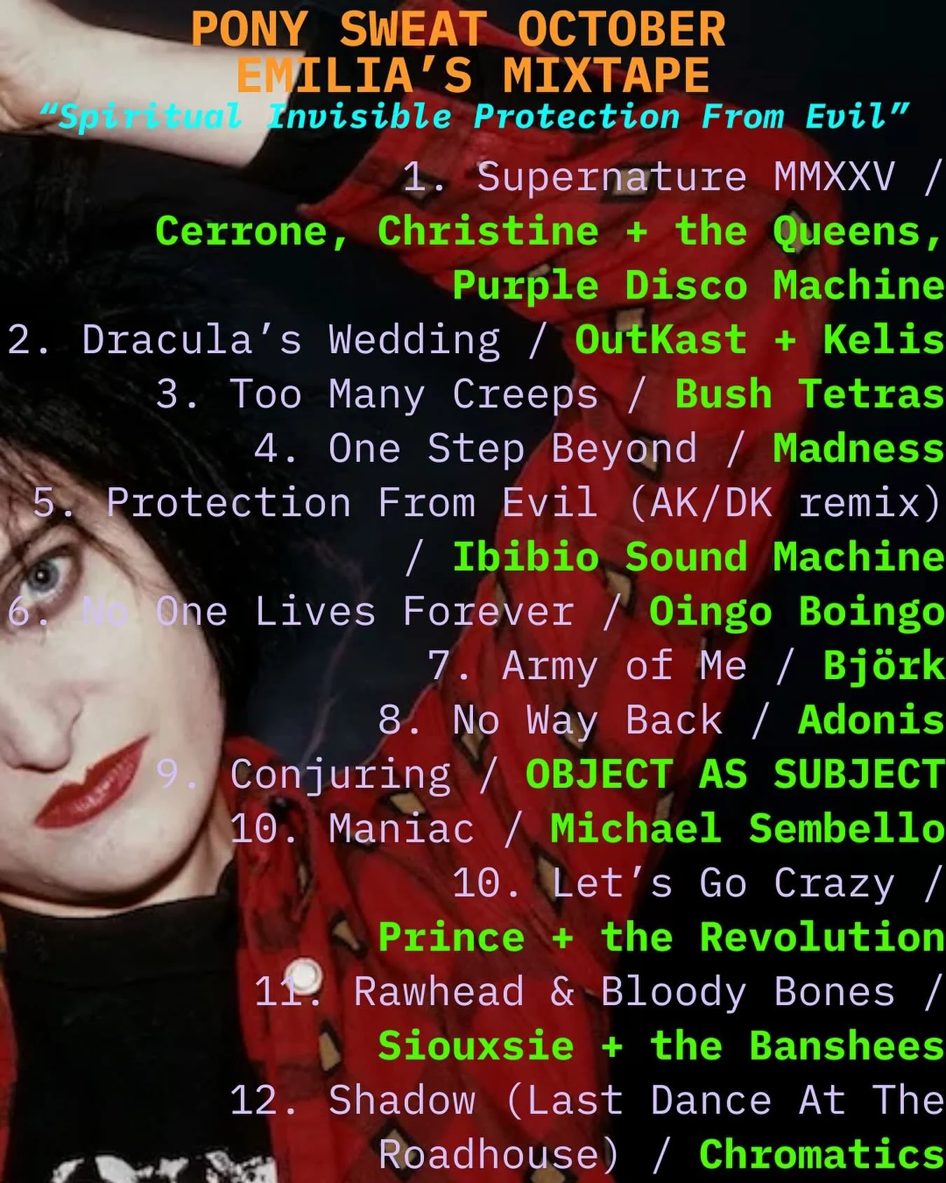 DEBUTING TONIGHT!!!!! Join Emilia at 7PM today (Thursday) for the unveiling of her October mixtape!!! Emilia is on the schedule 3x in a row and then she will be off until October 29th, so catch her while she’s teaching!!!! Carpe diem! Make good