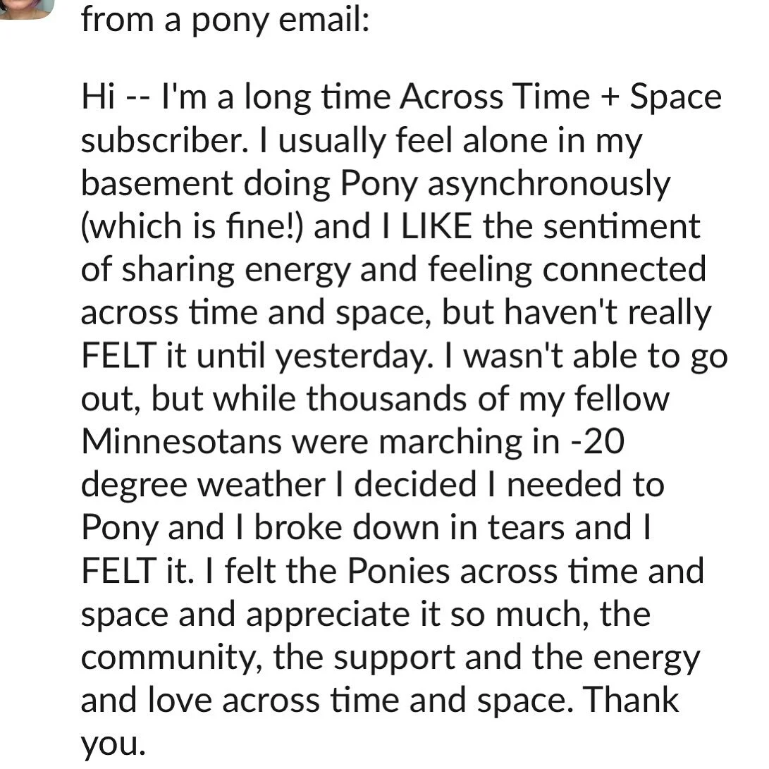 From Minneapolis to Los Angeles and back, across time and space 🩵🩵🩵🩵 Two of Pony Sweat&rsquo;s core values: We care for ourselves in order to care for others in our communities. We believe in catharsis as a path to transformation and action ✨ FUC